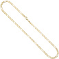 Preview: Figarokette 585 Gelbgold 4,4 mm 50 cm Gold Kette Halskette Goldkette Karabiner
