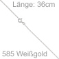 Preview: Panzerkette 585 Weißgold 1,7 mm 36 cm Gold Kette Halskette Weißgoldkette