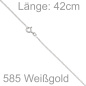 Preview: Panzerkette 585 Weißgold 1,7 mm 42 cm Gold Kette Halskette Weißgoldkette