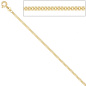 Preview: Panzerkette 333 Gelbgold 2,1 mm 42 cm Gold Kette Halskette Goldkette Federring