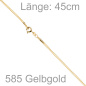 Preview: Panzerkette 585 Gelbgold 2,1 mm 45 cm Gold Kette Halskette Goldkette Federring