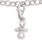 Preview: Einhänger Charm Schnuller 925 Sterling Silber rhodiniert