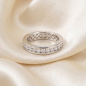 Preview: Damen Ring 925 Sterling Silber rhodiniert Zirkonia rundum Silberring