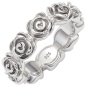 Preview: Damen Ring Rosen 925 Sterling Silber rhodiniert Silberring