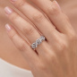Preview: Damen Ring Rosen 925 Sterling Silber rhodiniert Silberring