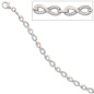 Preview: Armband Unendlichkeit 925 Sterling Silber mit 100 Zirkonia 19 cm Silberarmband