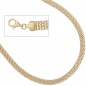 Mobile Preview: Collier Statement Halskette 925 Sterling Silber gold vergoldet 45 cm Kette
