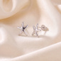 Preview: Ohrstecker Seestern 925 Sterling Silber rhodiniert Ohrringe Silberohrstecker