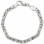 Preview: Königsarmband 925 Sterling Silber 21 cm Armband Silberarmband Karabiner