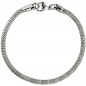 Preview: Armband 925 Sterling Silber rhodiniert 19 cm Silberarmband Karabiner