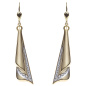 Preview: Boutons 333 Gold Gelbgold bicolor Ohrringe Ohrhänger Goldohrringe