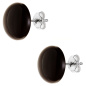 Preview: Ohrstecker rund 925 Sterling Silber 2 Onyxe schwarz Ohrringe