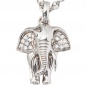 Preview: Anhänger Elefant 925 Sterling Silber rhodiniert mit Zirkonia Kettenanhänger