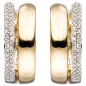 Preview: Creolen 585 Gold Gelbgold bicolor 86 Diamanten Brillanten Ohrringe