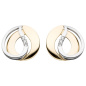Preview: Ohrstecker 585 Gold Gelbgold Weißgold bicolor 6 Diamanten Brillanten Ohrringe