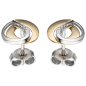 Preview: Ohrstecker 585 Gold Gelbgold Weißgold bicolor 6 Diamanten Brillanten Ohrringe