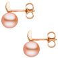 Preview: Ohrstecker 585 Gold Rotgold 2 rosa Süßwasser Perlen rosa rosé Ohrringe
