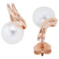Preview: Ohrstecker 585 Gold Rotgold 2 Süßwasser Perlen Ohrringe Perlenohrstecker