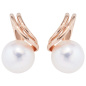 Preview: Ohrstecker 585 Gold Rotgold 2 Süßwasser Perlen Ohrringe Perlenohrstecker