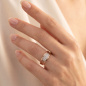 Preview: Damen Ring 925 Sterling Silber bicolor mit Zirkonia Silberring
