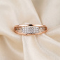 Preview: Damen Ring 925 Sterling Silber bicolor mit Zirkonia Silberring