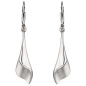 Preview: Boutons 925 Sterling Silber mattiert Ohrringe Ohrhänger Silberohrringe
