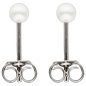 Preview: Ohrstecker 925 Sterling Silber 2 Süßwasser Perlen Ohrringe Perlenohrstecker
