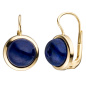 Preview: Boutons rund 333 Gold Gelbgold 2 Lapislazuli blau Ohrringe Ohrhänger