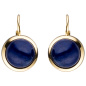 Preview: Boutons rund 333 Gold Gelbgold 2 Lapislazuli blau Ohrringe Ohrhänger