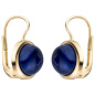 Preview: Boutons rund 333 Gold Gelbgold 2 Lapislazuli blau Ohrringe Ohrhänger