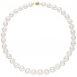 Preview: Collier Perlenkette Südsee Perlen 45 cm Verschluss 585 Gold Halskette Kette