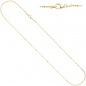 Preview: Criss-Cross Kette 333 Gelbgold 1,3 mm 42 cm Gold Halskette Goldkette Karabiner