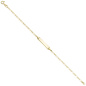 Preview: Schildband 333 Gold Gelbgold 18,5 cm Gravur ID Armband Federring