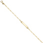 Preview: Schildband 333 Gold Gelbgold 18,5 cm Gravur ID Armband Federring