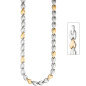 Preview: Collier / Halskette aus Edelstahl gold farben beschichtet bicolor 45 cm Kette
