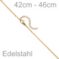 Preview: Halskette Edelstahl gold farben beschichtet 2,2 mm 46 cm Kette