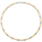 Preview: Collier Halskette aus Edelstahl gold farben beschichtet bicolor 47 cm Kette
