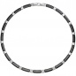 Preview: Collier Halskette aus schwarzer Keramik mit Edelstahl und Zirkonia 47 cm Kette