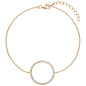 Preview: Armband 925 Sterling Silber rotgold vergoldet 52 Zirkonia 21 cm