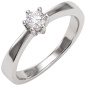 Preview: Damen Ring 925 Sterling Silber 1 Zirkonia Silberring