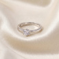 Preview: Damen Ring 925 Sterling Silber 1 Zirkonia Silberring