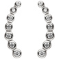 Preview: Ohrstecker 925 Sterling Silber 14 Zirkonia Ohrringe Silberohrringe