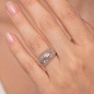 Preview: Damen Ring breit mit Blumen Muster 925 Sterling Silber Silberring