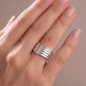 Preview: Damen Ring breit 925 Sterling Silber Silberring