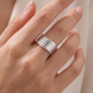 Preview: Damen Ring breit 925 Sterling Silber Silberring