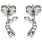 Preview: Ohrstecker 925 Sterling Silber 2 Zirkonia Ohrringe Silberohrringe