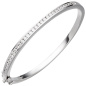 Preview: Armreif Armband 925 Sterling Silber mit 31 Zirkonia Silberarmband Silberarmreif