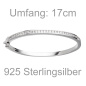 Preview: Armreif Armband 925 Sterling Silber mit 31 Zirkonia Silberarmband Silberarmreif