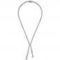 Preview: Collier Halskette 925 Sterling Silber mit Zirkonia 42 cm Kette Silberkette