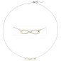 Preview: Collier Halskette Unendlich 585 Gold bicolor 5 Diamanten Brillanten Kette
